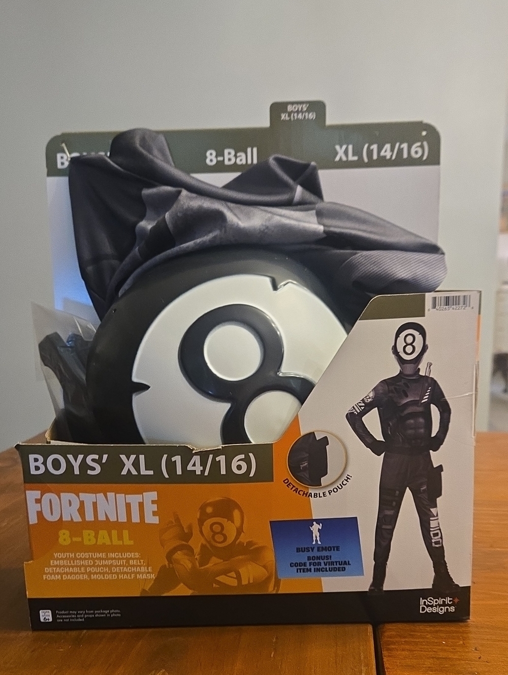 Fortnite 8-Ball Boys XL (14/16) Costume NWT